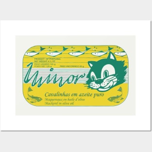 Retro Minor Mackerel Tin Design Posters and Art